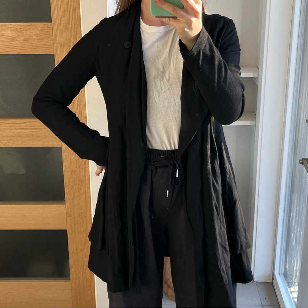 SARAH PACINI black wool blend jacket, size 0/XS - Picture 11 of 13